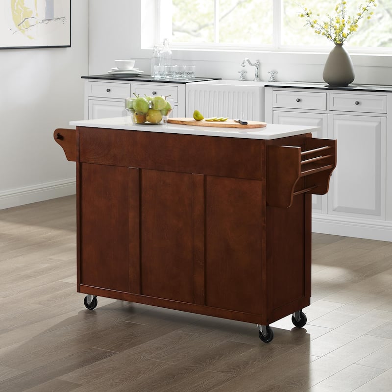 Kitchen Island Cart Granite Top Storage Towel Bar Kitchen Storage Cabinet Rolling Utility Cart