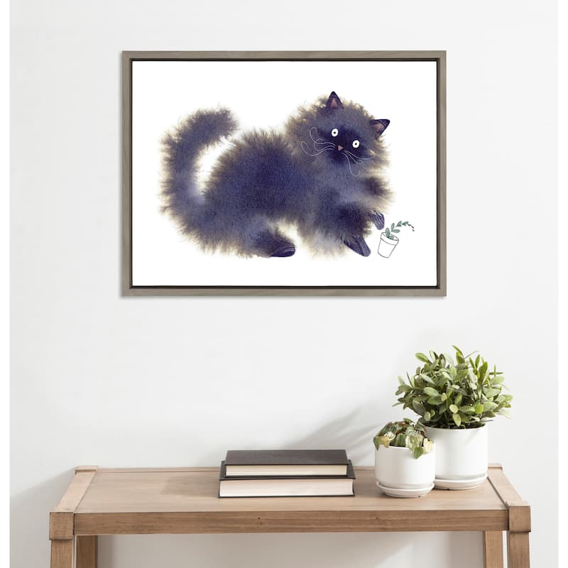 Kate and Laurel Sylvie Green Thumb Framed Canvas by Faryn Hughes