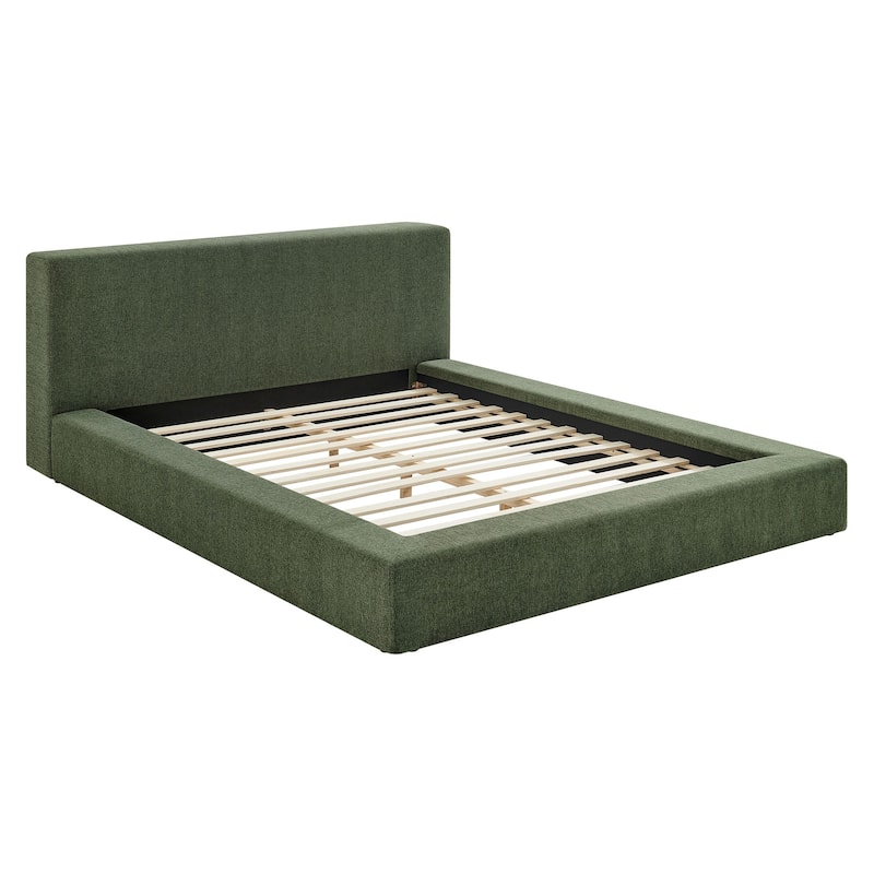 Luma Chenille Upholstered Platform Bed Frame