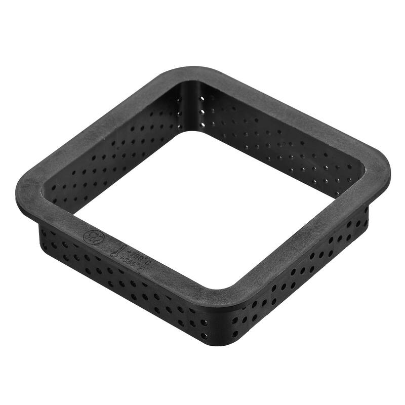 8pcs Perforated Cake Mousse Ring, Square Shape Cake Mold DIY Baking Cutter Black