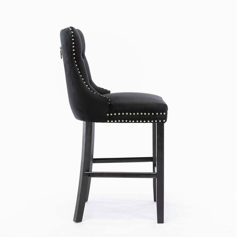 Contemporary Velvet Upholstered Barstools