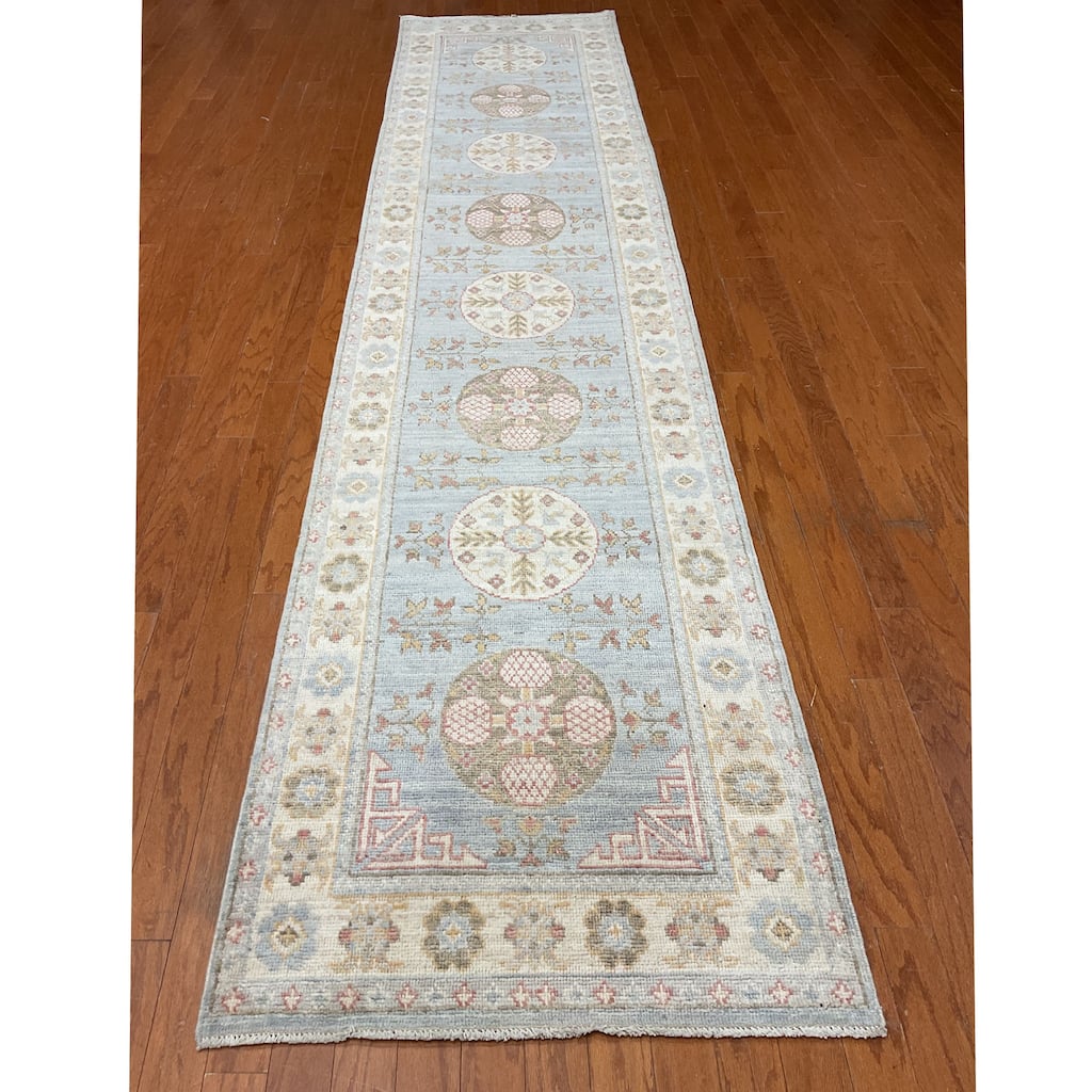 HERAT ORIENTAL Handmade Khotan Wool Runner - 2'9" x 11'10"
