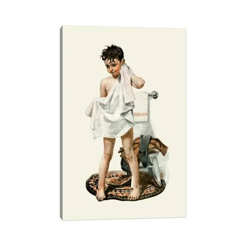 iCanvas "C-L-E-A-N" by Norman Rockwell Canvas Print