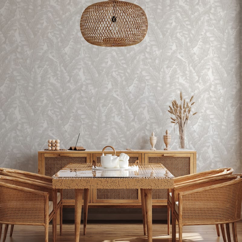 Botanical Exotic Plants Luxury Leaf Pattern Tropical Wallpaper