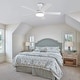 preview thumbnail 3 of 16, Vaczon 48" Modern White Bedroom Smart LED Ceiling Fan with Remote and App