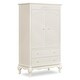preview thumbnail 1 of 5, Evolur Aurora Ivory Lace Armoire CREAM - 2-drawer