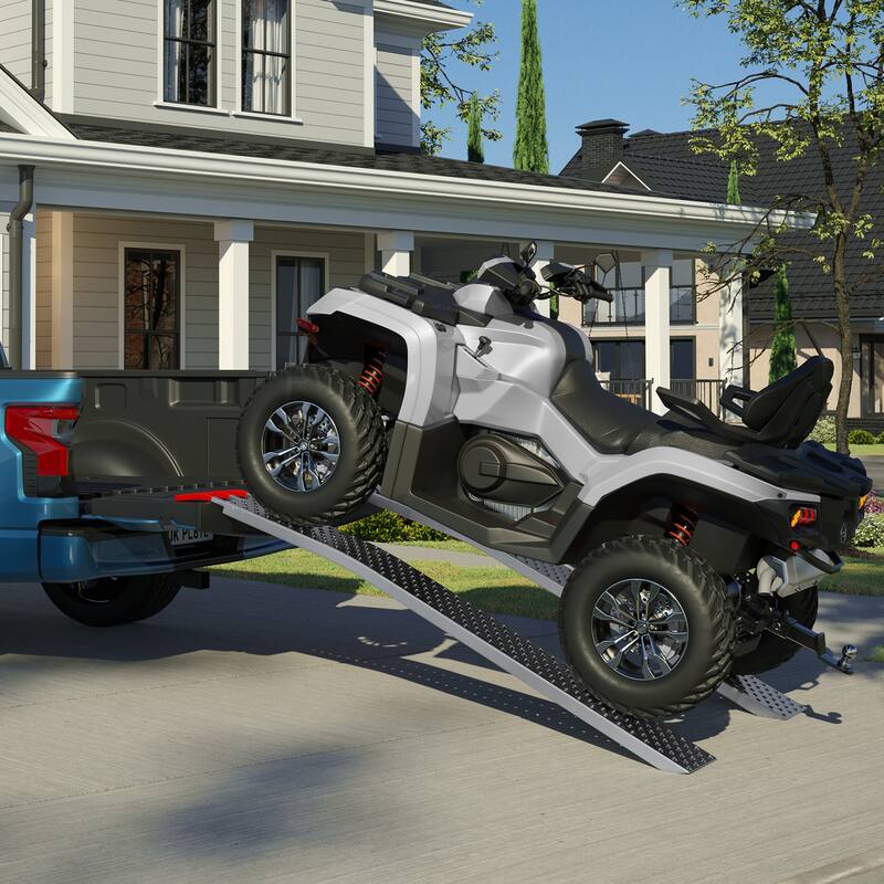 Loading Ramps - Set of Two 69-Inch Ramps for ATVs, Motorcycles, Mowers, Carts - 2200lb Capacity Car Ramp Set by Stalwart