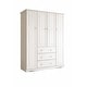 preview thumbnail 29 of 27, 100% Solid Wood Wardrobe Armoire, 4-Door Closet Storage Cabinet with Drawers and Raised Panel Doors, Family, Palace Imports