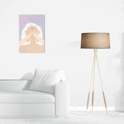 Wynwood Studio Canvas Spiritual and Religious Mystical Lady Purple and Lilac Modern & Contemporary Wall Art Canvas Print