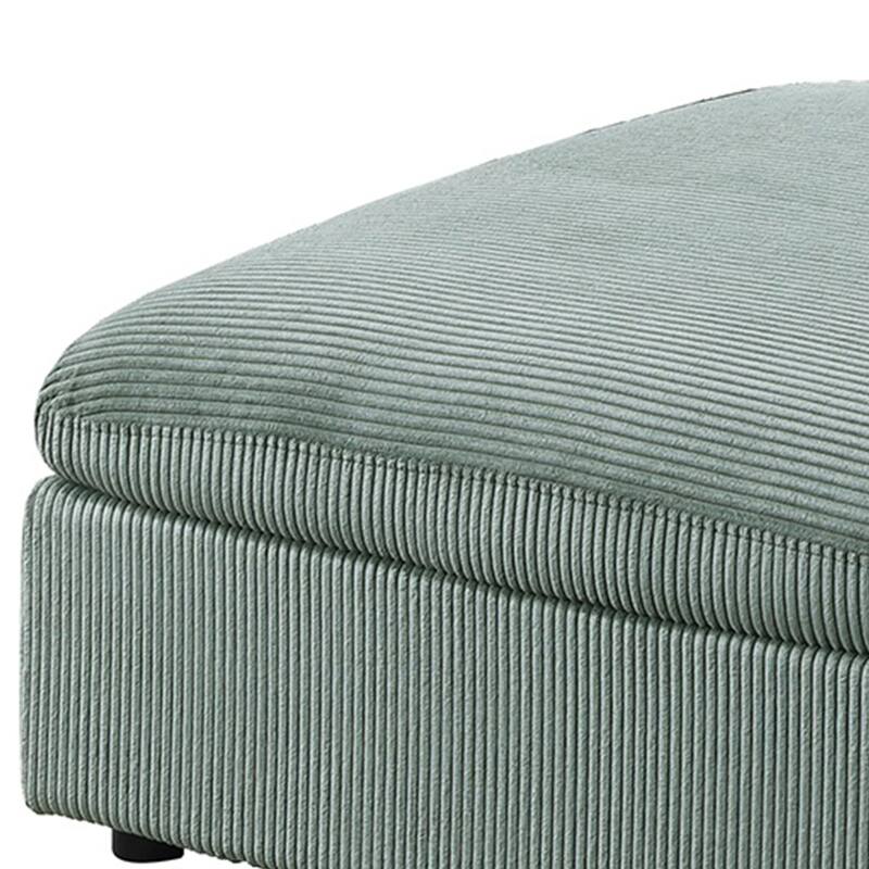 7 Piece Corduroy Upholstered Modular Sectional Sofa with Ottoman