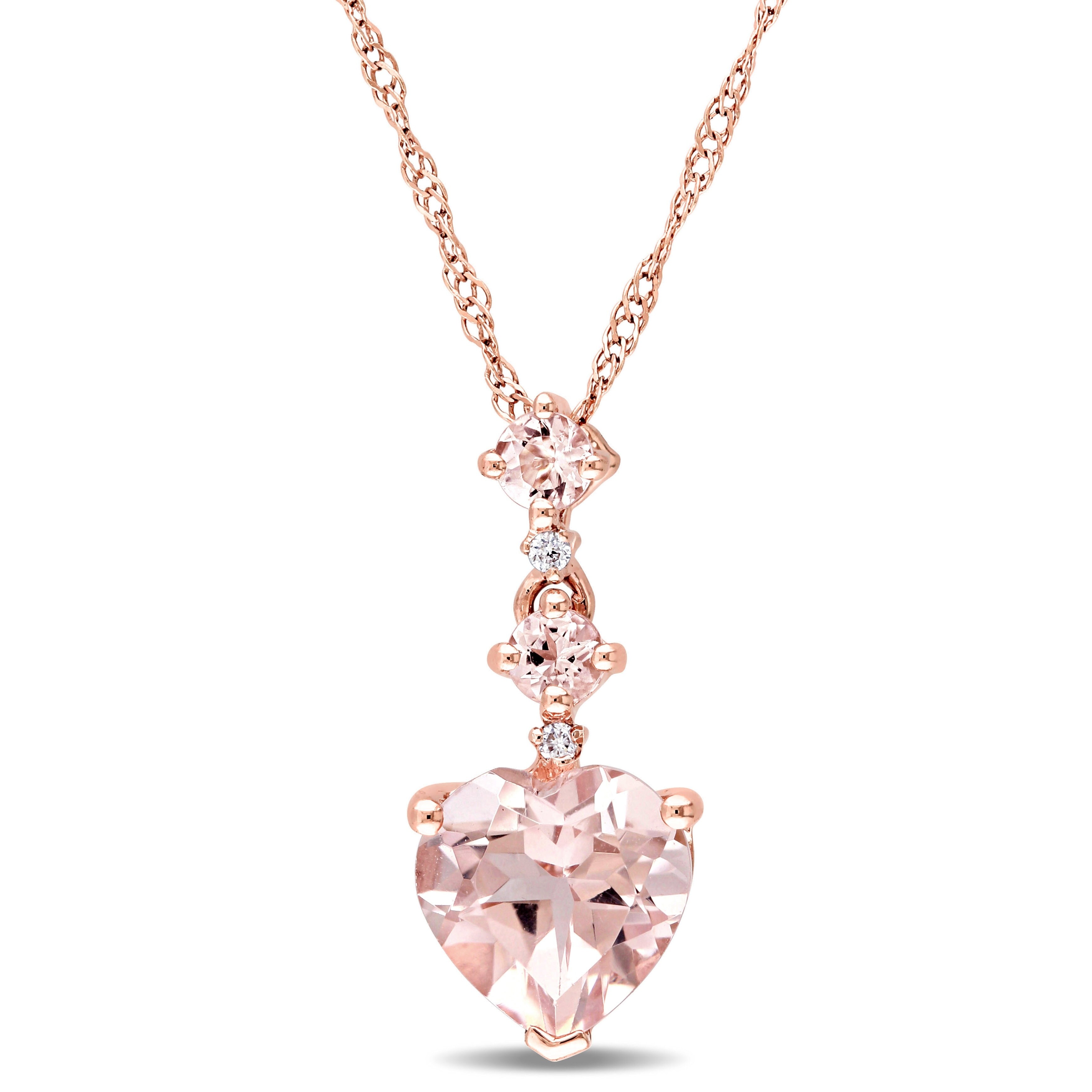 Rose Gold Heart Diamond Necklace 2024 favors