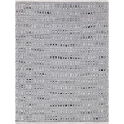 Echo Indoor/Outdoor Flatweave PET yarn Ivory/Black Area Rug.