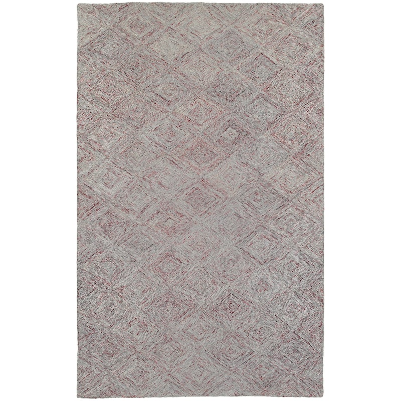 Style Haven Colorscape Handmade Loop Pile Faded Diamond Wool Rug