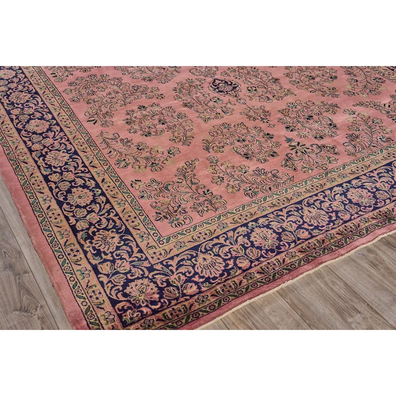EXQUISITE RUGS ONE-OF-A-KIND Super Fine Sarouk Hand Knotted Terracota Rug - 8'4"x12'2"