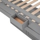 preview thumbnail 15 of 14, Wood Gray Twin High Loftbed Frame with Super Storage Space