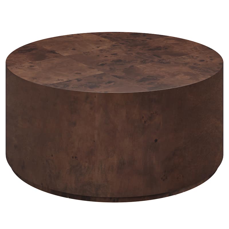 Modern Round Tree Burls Wood Coffee Table