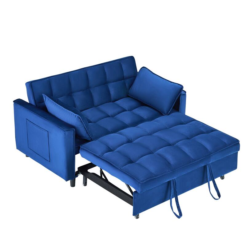 55" 3-in-1 Double Pull-Out Sofa Bed for Living Room
