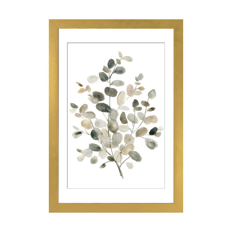 iCanvas "Neutral Eucalyptus I" by Carol Robinson - Gold - 32x24x1