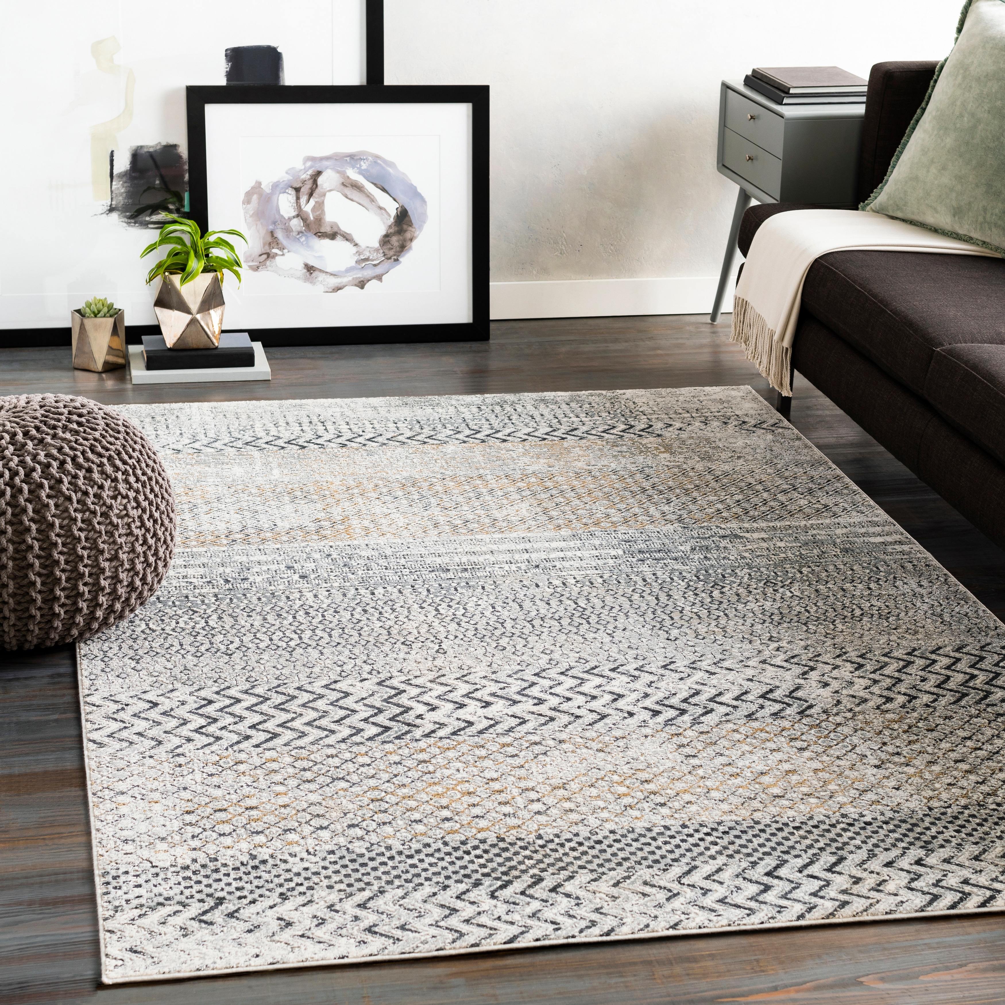 Artistic Weavers Arduin Modern Industrial Polyester Area Rug - On