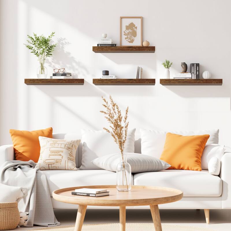 Homy Casa Wall-Mounted Floating Shelf, Set for Living, Modern Sturdy