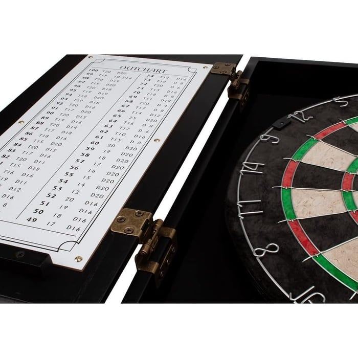 Triple Out Darts Tournament Bristle Dartboard With 6 Regulation Steel Tip Darts