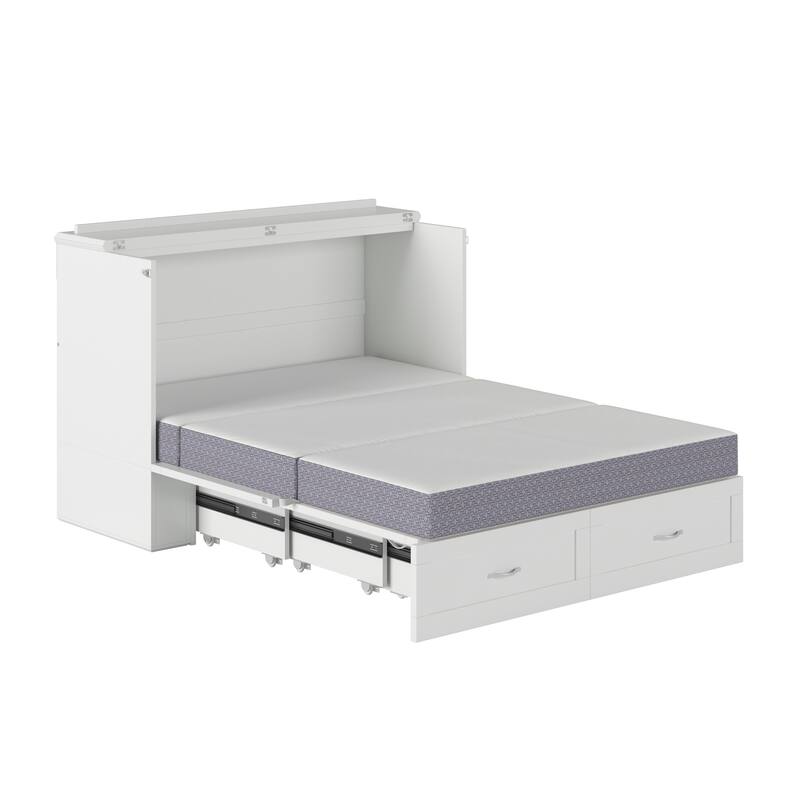 Hamilton Murphy Bed Chest with Mattress and Storage Drawer