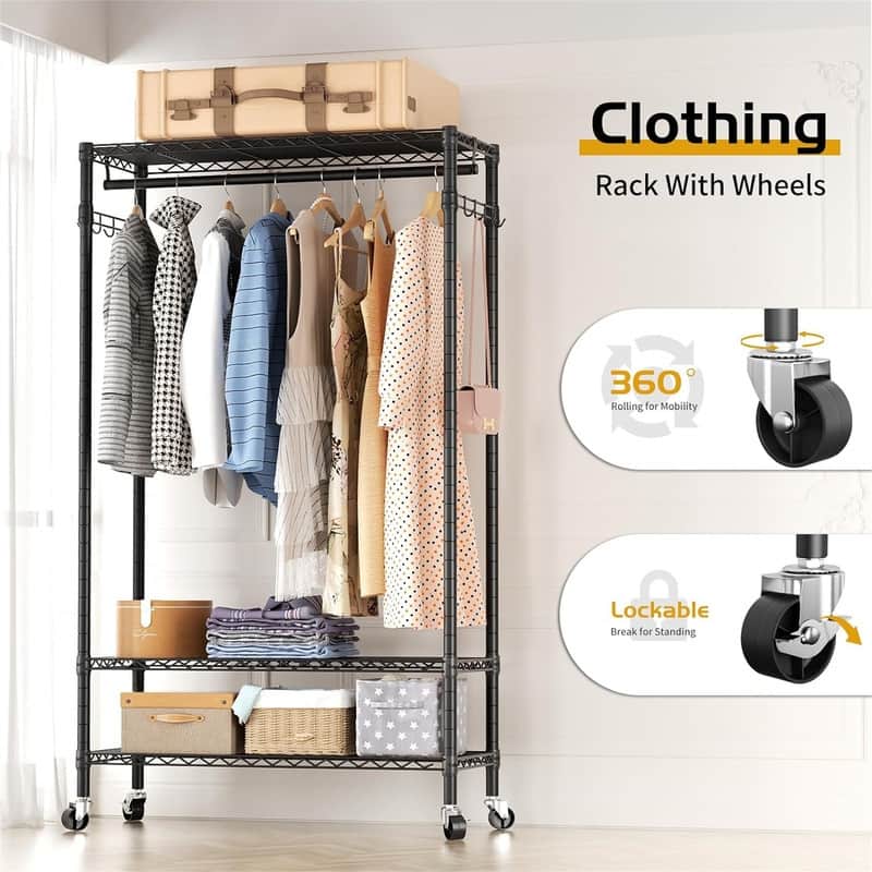 Adjustable Wire Shelving Clothing Racks