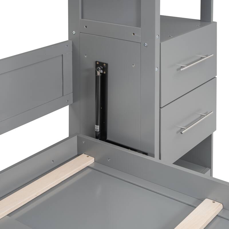 Full Smart Bed with Shelves, Drawers & LED Lights