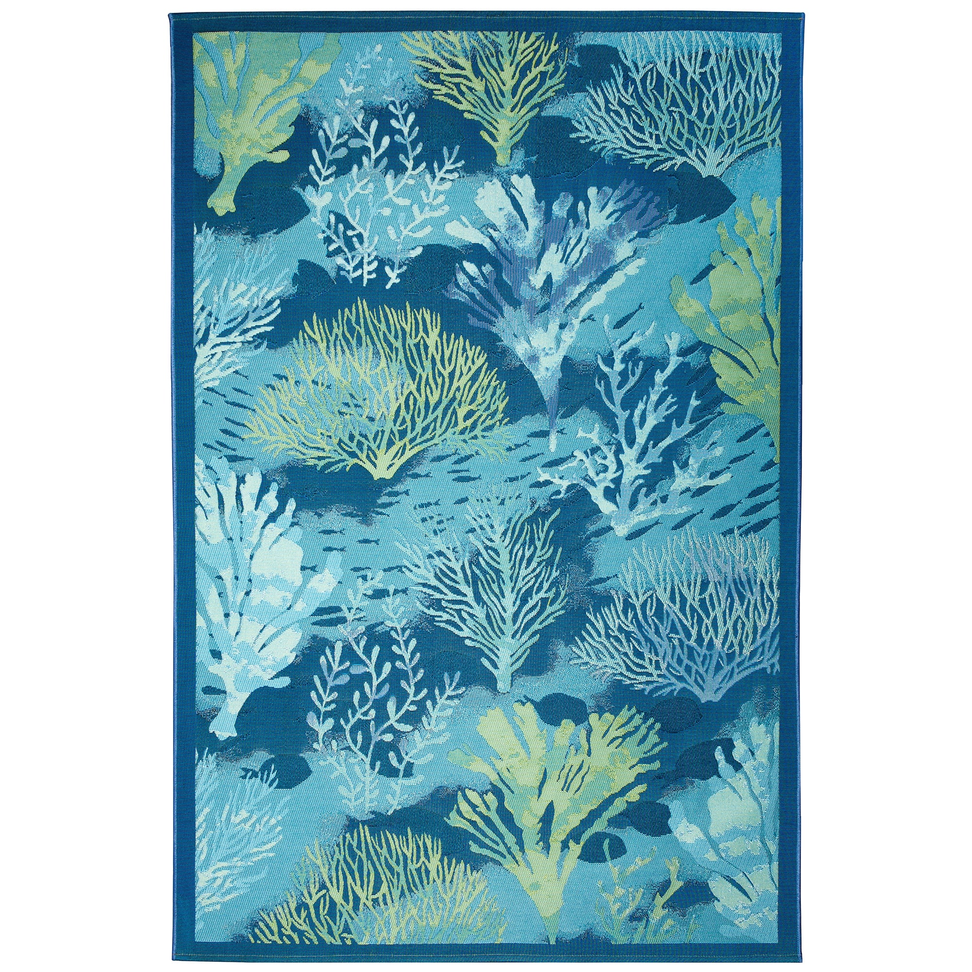 Lush Decor Marina Coral Garden Indoor/Outdoor Rug