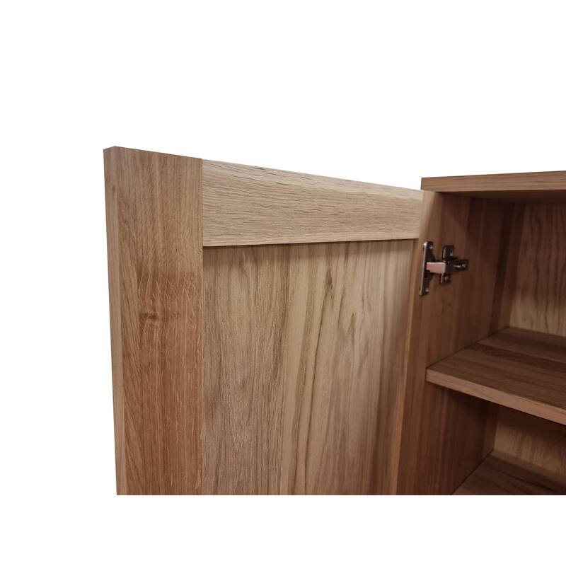 Palace Imports Premium 100% Solid European Oak Hardwood Modular Dining Room Sideboard with Shaker Doors - 64" Wide, 35.75" Tall