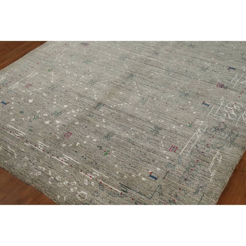 Tribal Gabbeh Indian Area Rug Handmade Wool Carpet - 5'6" x 7'7"