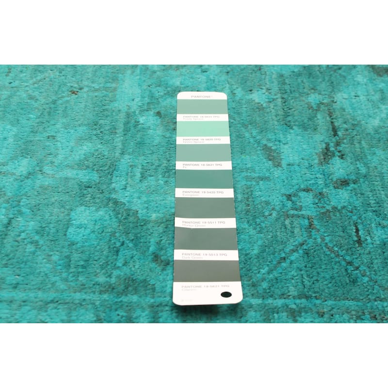 ECARPETGALLERY Hand-knotted Vibrance Teal Wool Rug - 2'8 x 9'3