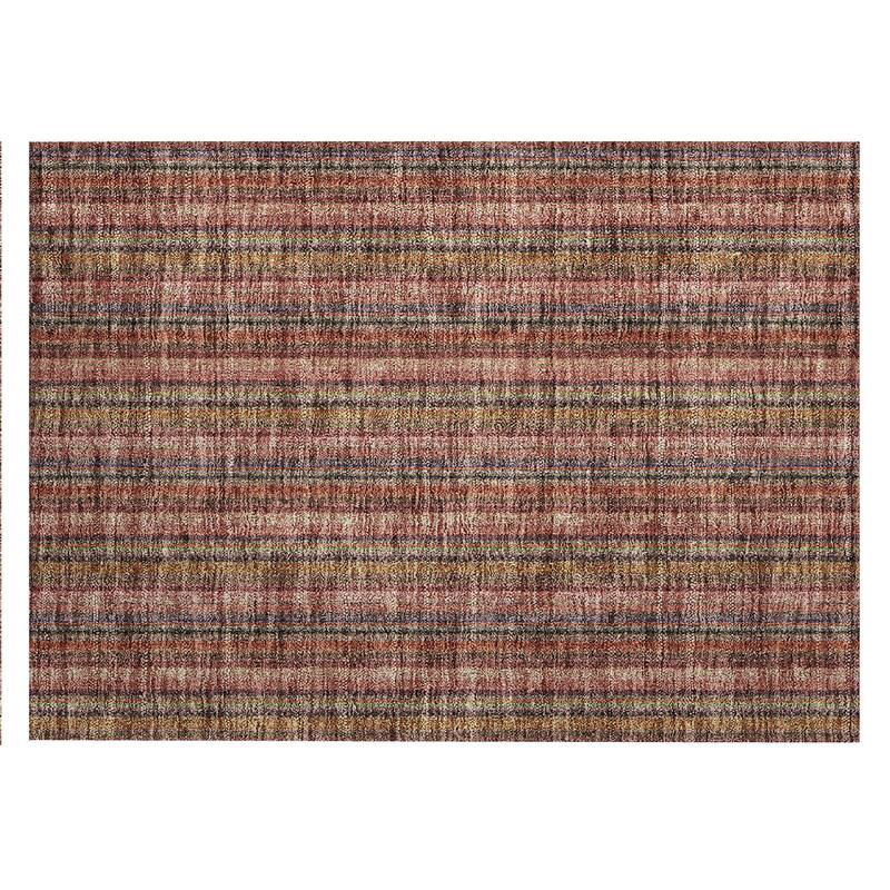 Machine Washable Indoor/ Outdoor Stripe Chantille Rug