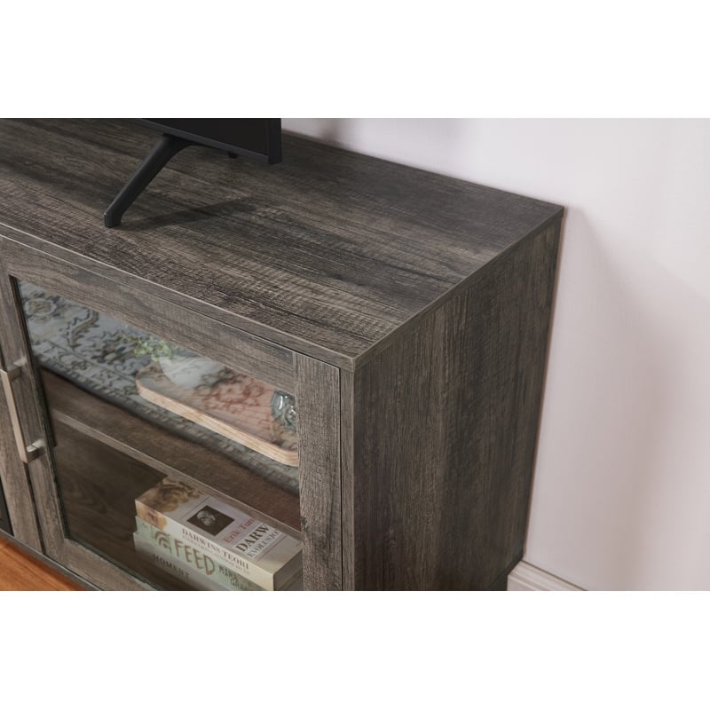 Summit 70" Wide White Walnut Finish TV Stand Console with Fireplace and Heater