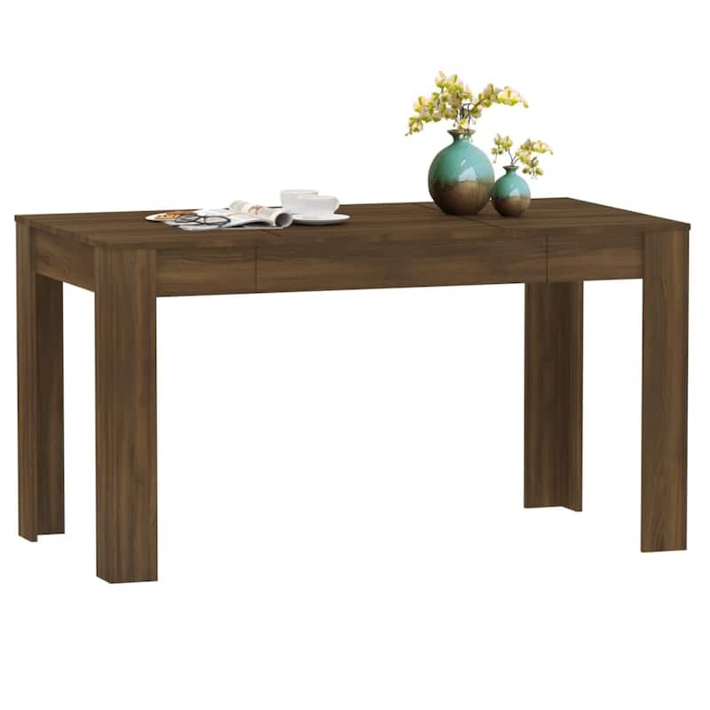 vidaXL Dining Table Engineered Wood Kitchen Dining Room Furniture Multi Colors - 55.1" x 29.3" x 29.9"