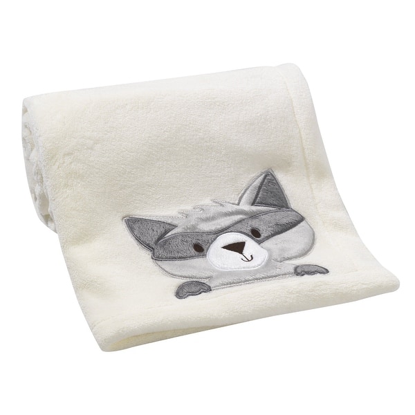 slide 2 of 3, Bedtime Originals Friendly Forest Soft Cream Raccoon Baby Blanket