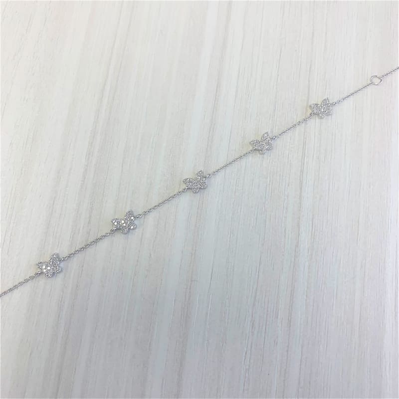 Joelle Collection Diamond Pave Station Butterfly Bracelet 2/5 ct. TDW 14K Gold