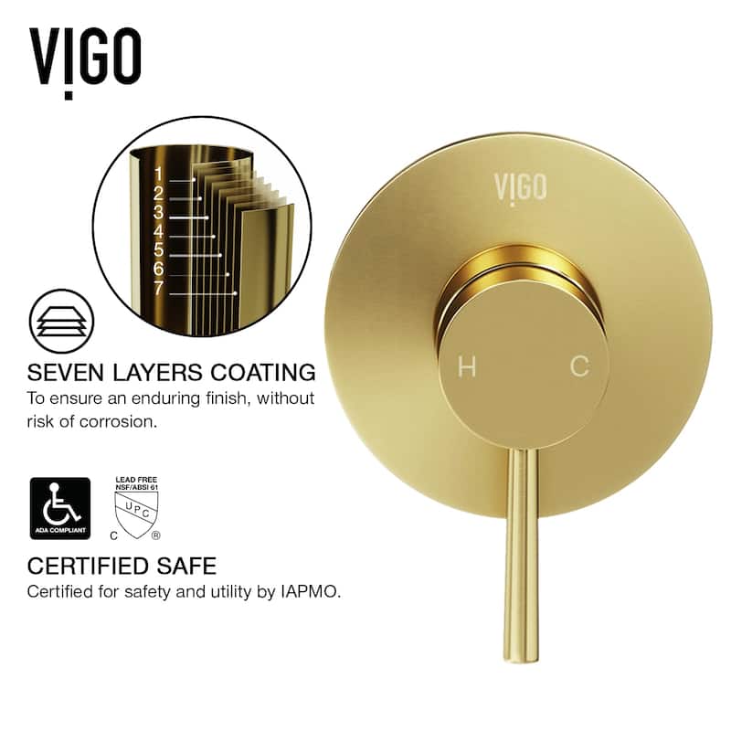 VIGO Olus 5" H Single Handle Wall Mount Bathroom Faucet