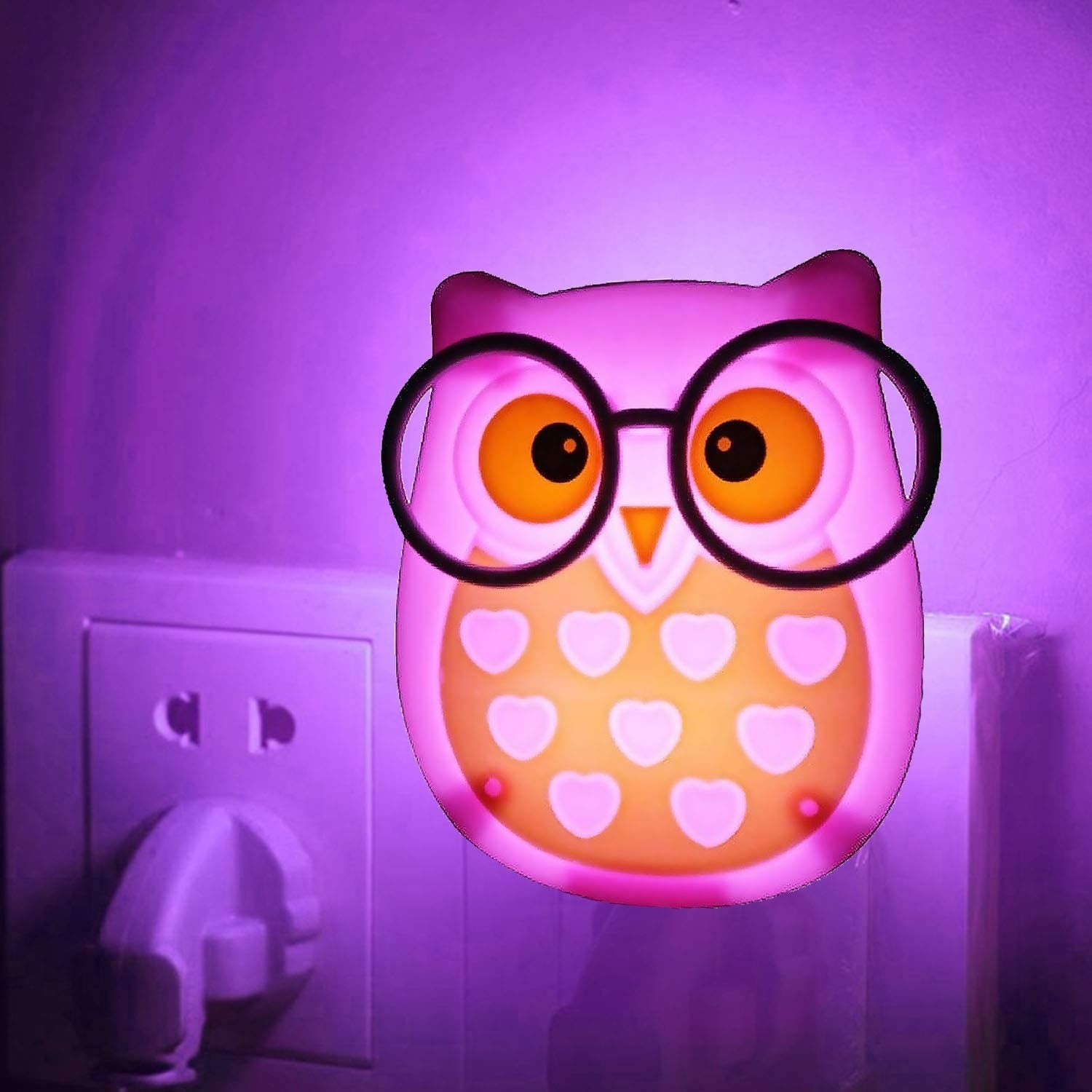 Plug-in Animal Owl Nightlight LED Kids Nursing Room Wall Light