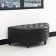preview thumbnail 32 of 46, Adeco Half Moon Tufted Storage Ottoman Bench