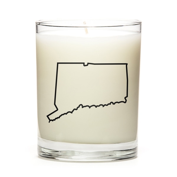 Custom Candles with the Map Outline Conneticut, Apple Cinnamon