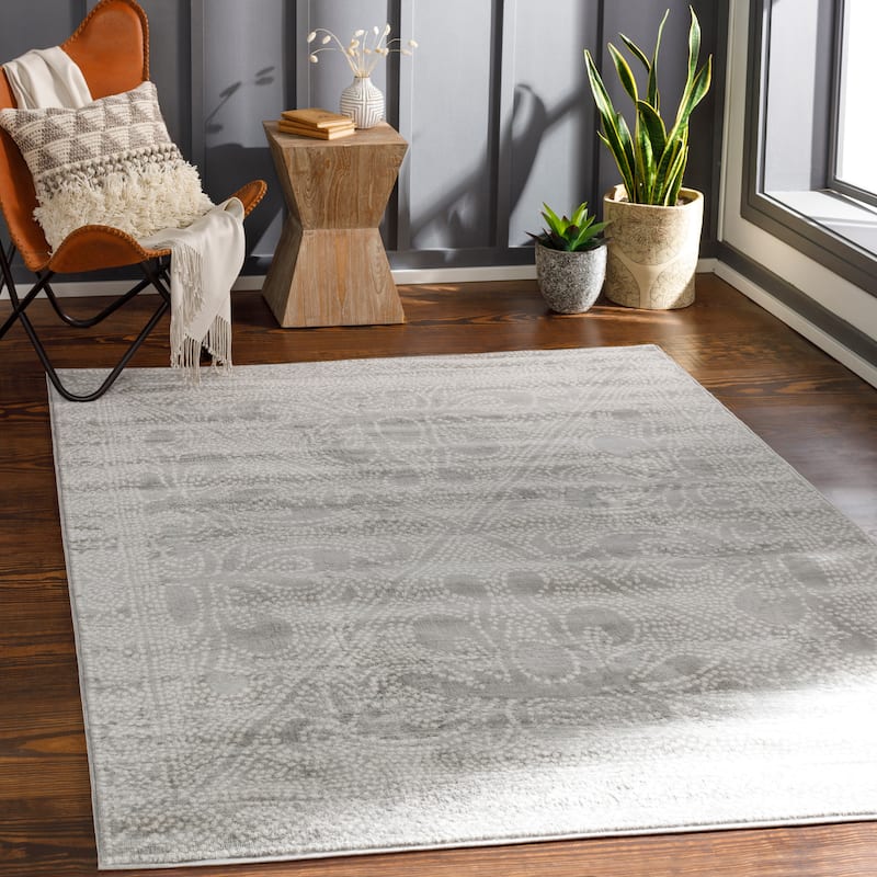 Livabliss Adela Mosaic Floral Area Rug