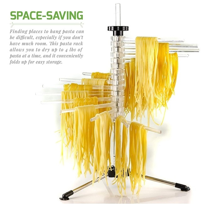 Ovente Collapsible Pasta Drying Rack BPA Free Acrylic Rods
