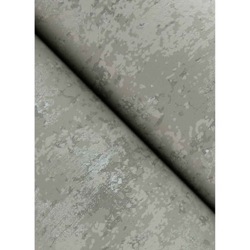 A-Street Prints Haliya Sterling Metallic Plaster Wallpaper