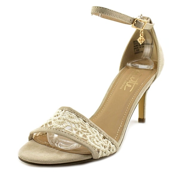 Nanette Lepore BEAUTY Women Open Toe Canvas Ivory Sandals