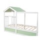 preview thumbnail 6 of 7, Twin Size House Bed Modern Wood Canopy Bed with Roof, Window and Large Drawer