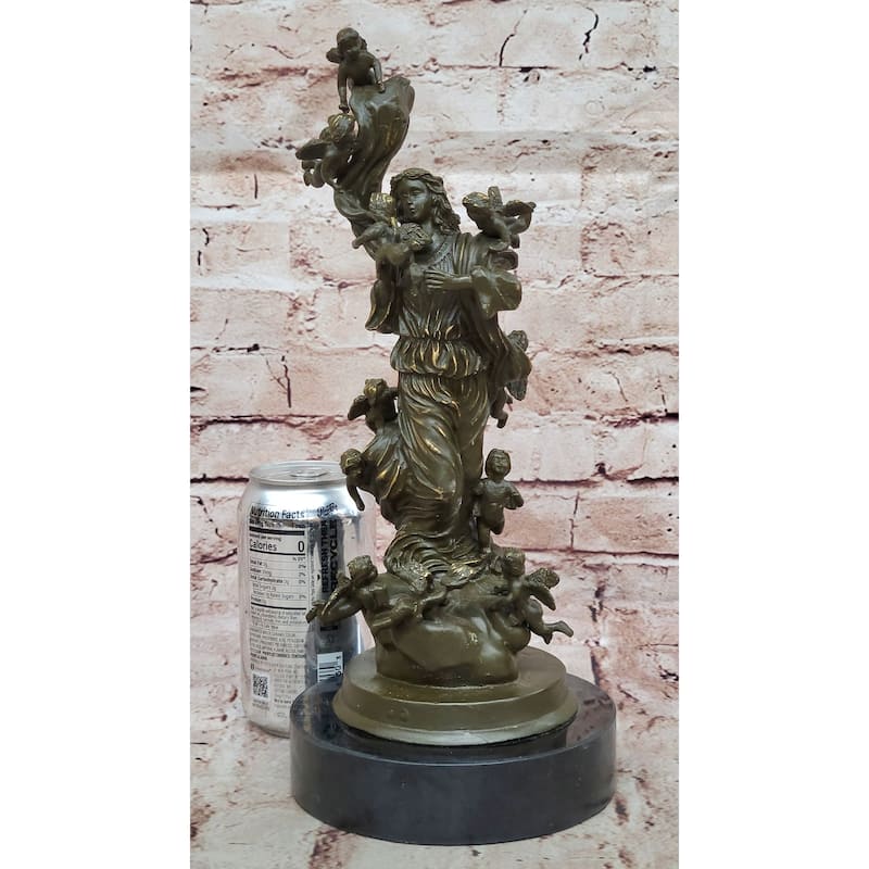 Bronze Angel And Cherubs Figurine – Romantic Baroque Style
