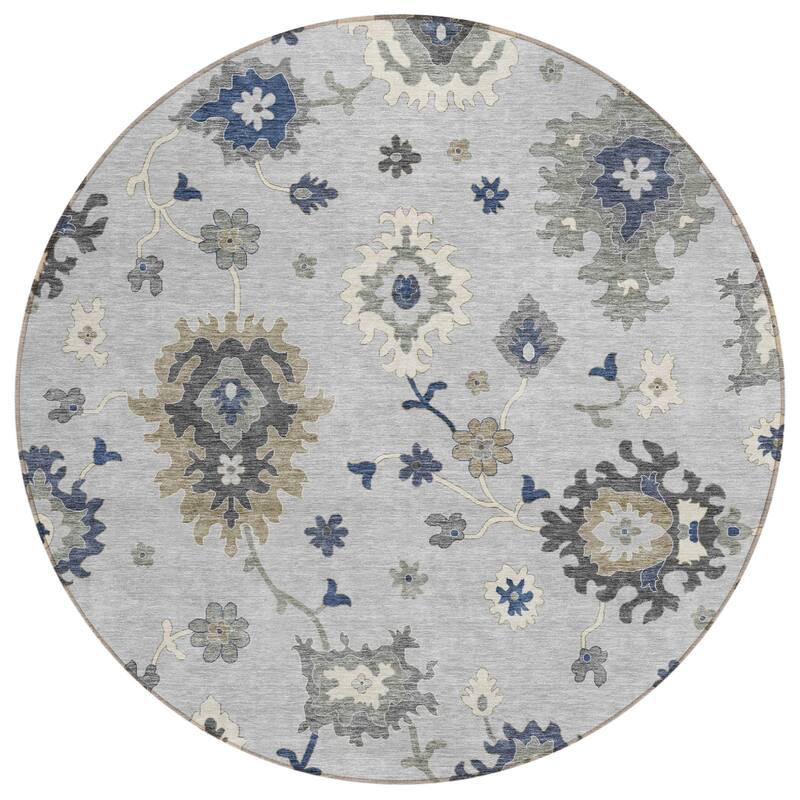 HomeRoots Floral Traditional Rectangle Outdoor Rug