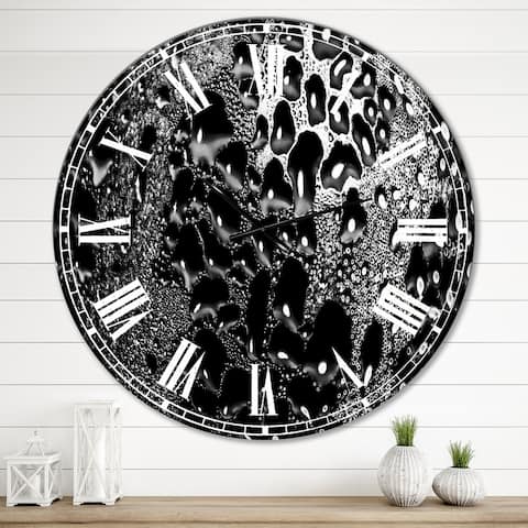 Designart 'Abstract Droplets 15' Oversized Modern Wall Clock