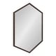 preview thumbnail 15 of 37, Kate and Laurel Laverty Framed Hexagon Wall Mirror 24x36 - Walnut Brown